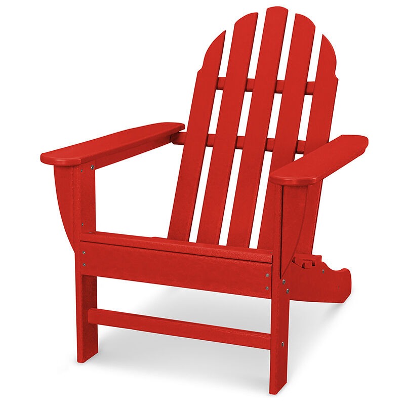 Hanover Classic All-Weather Adirondack Chair in Sunset Red HVAD4030SR Outdoor Furniture 